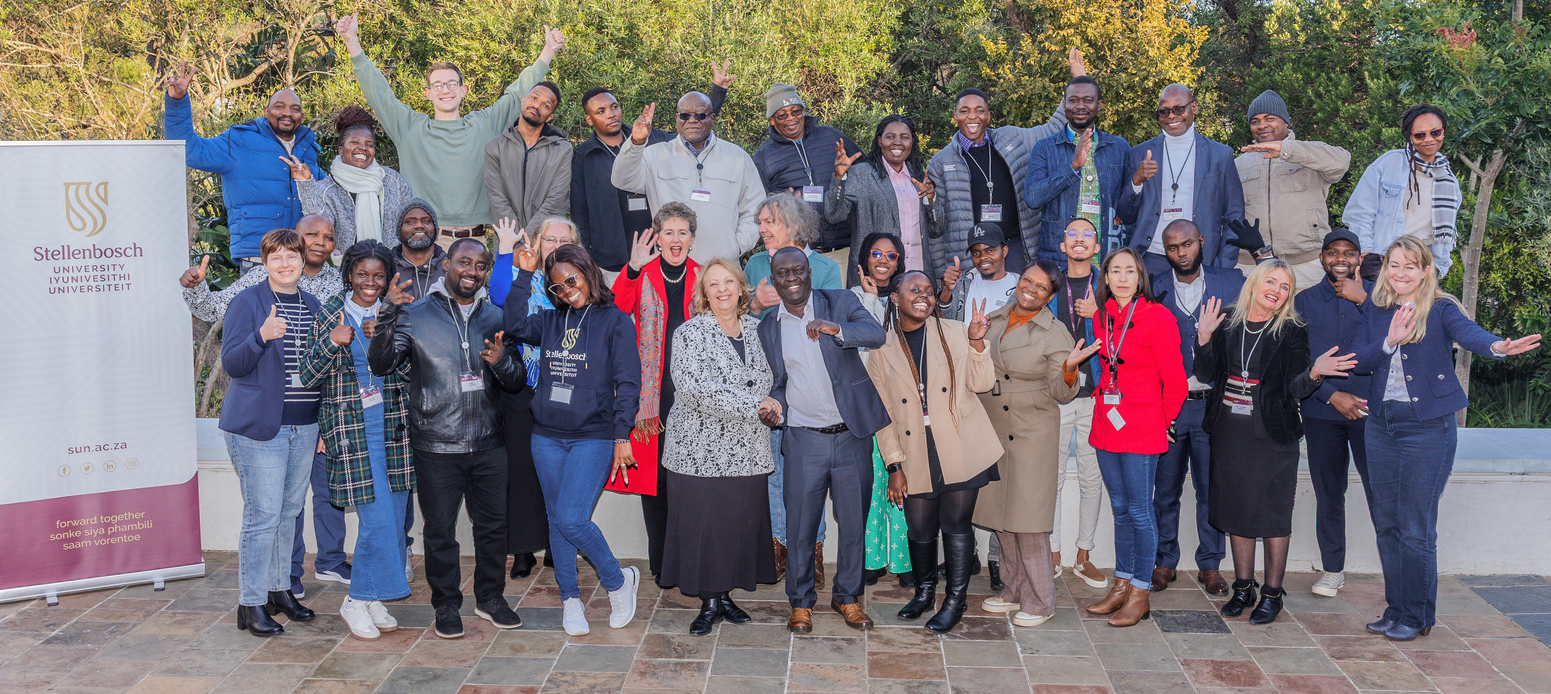 The delegates of the ADA winter school, posing for a fun picture