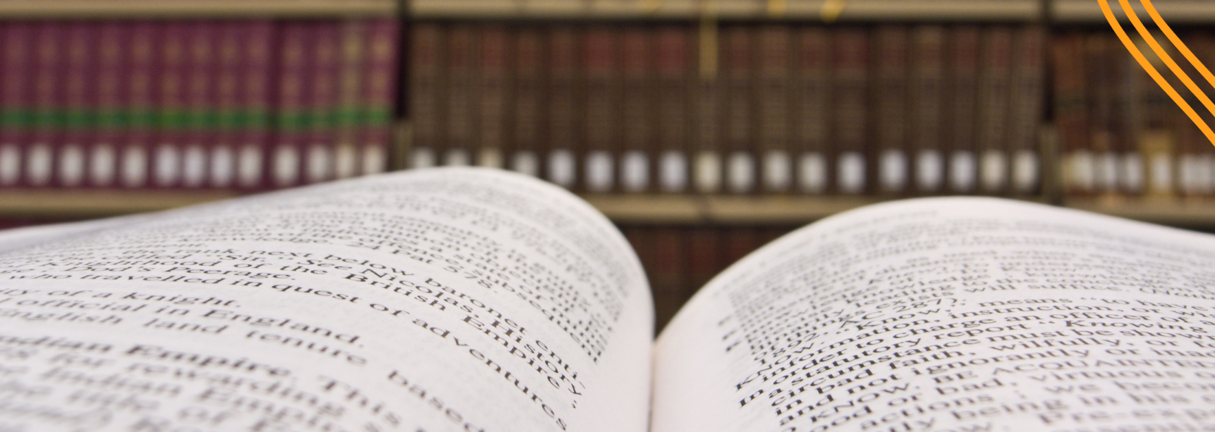 Bookshelf with hardcover academic texts