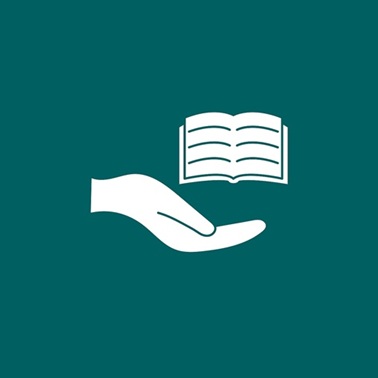 book over hands