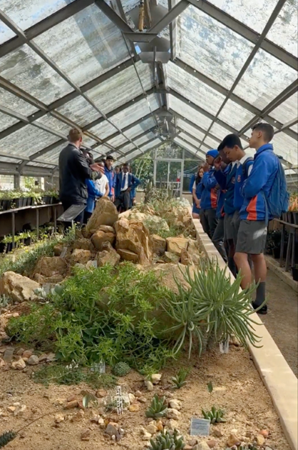 Learners visiting the Stellenbosch University Botanical Garden as part of the LeaTHOPS initiative.