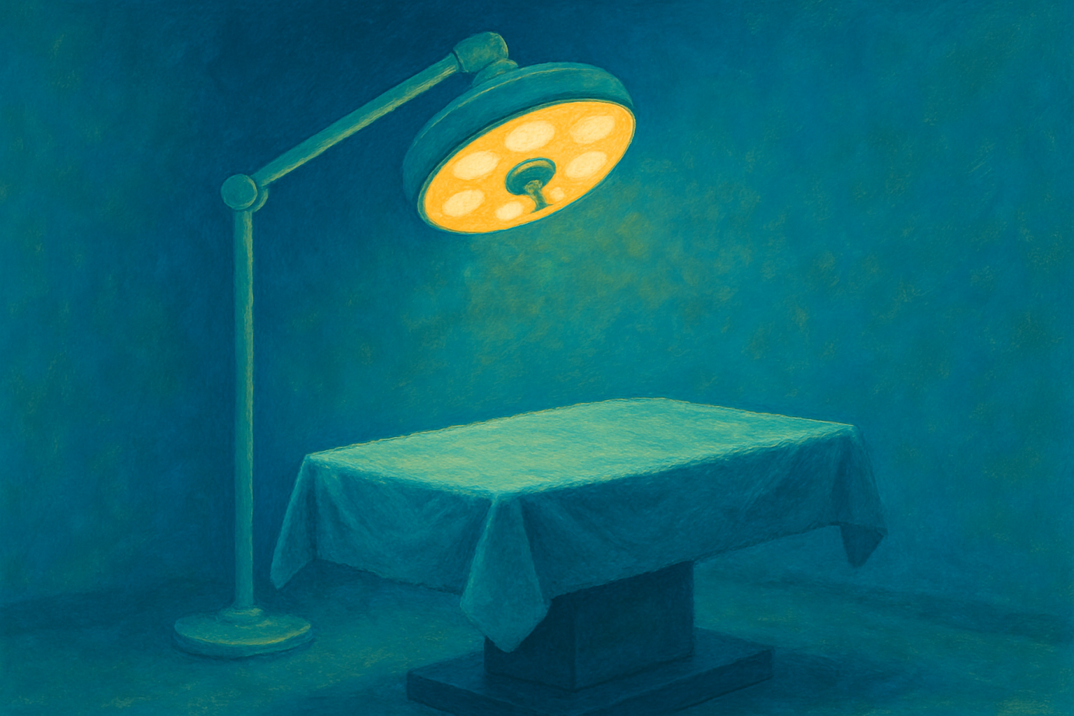 artistic representation of operating theatre w spotlight