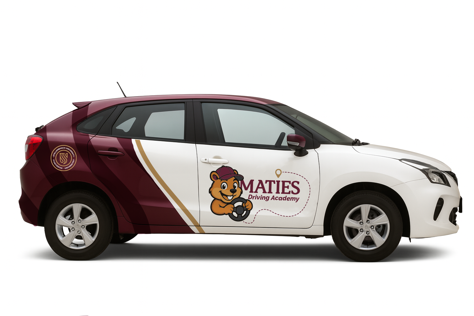 Maties driving academy car mock-up