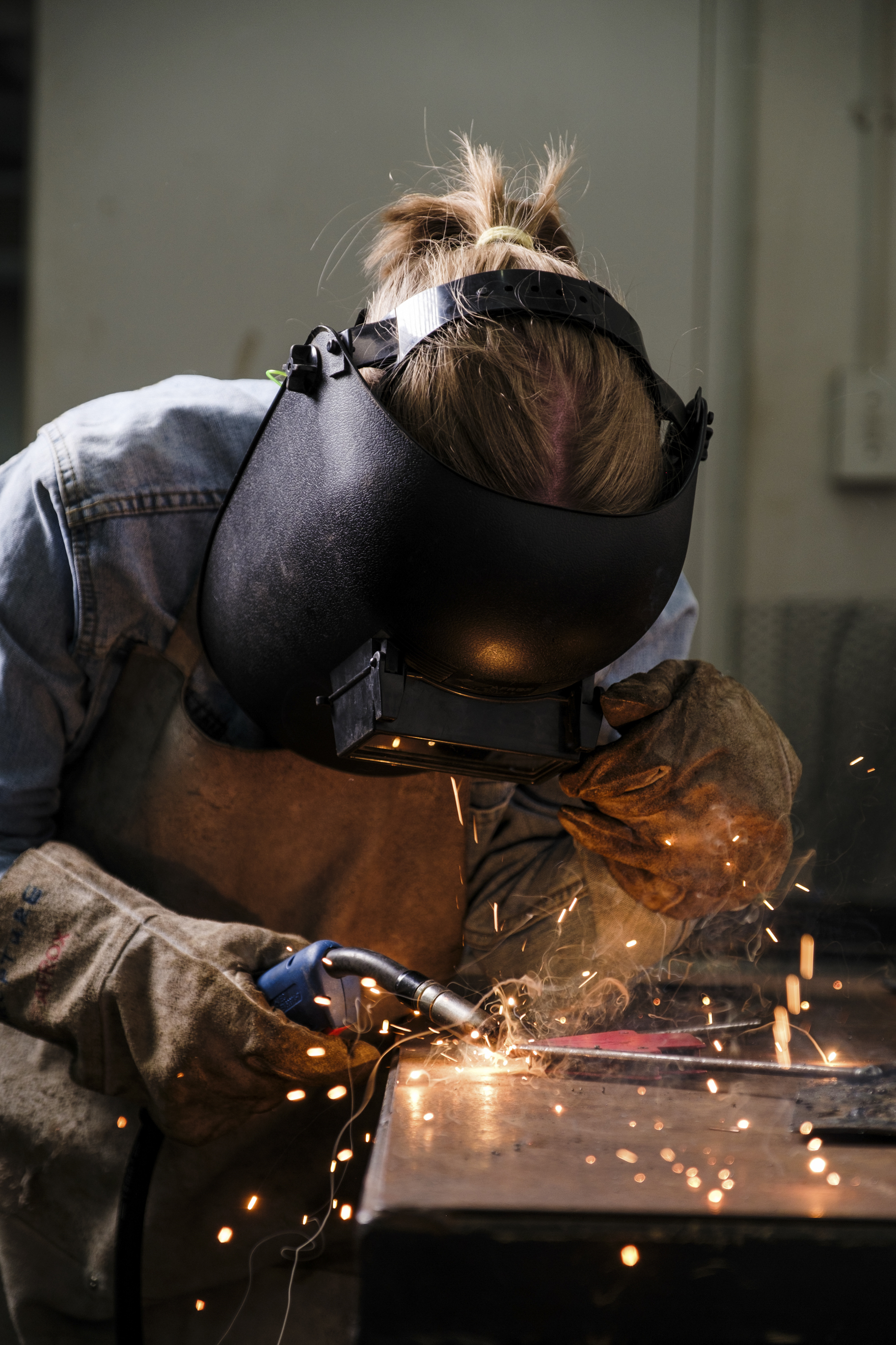 Visual Arts Student Welding 