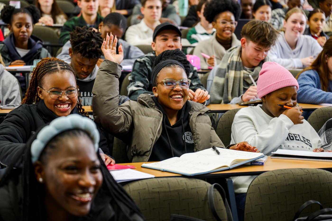 This first year science student is well-known by her classmates to frequently ask questions in the mathematics lecture.