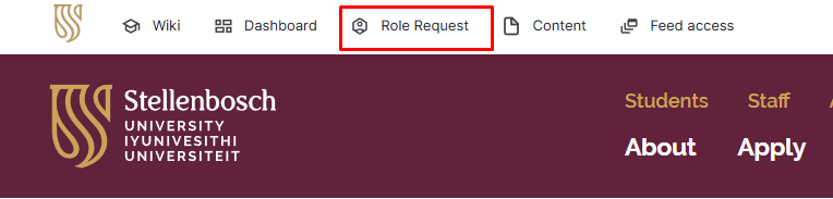 Role request menu item