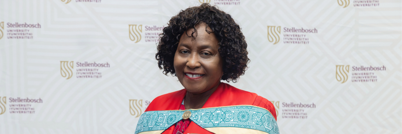 Dr Olive Shisana photographed at the Coetzenburg Centre where she received her honorary doctorate.
