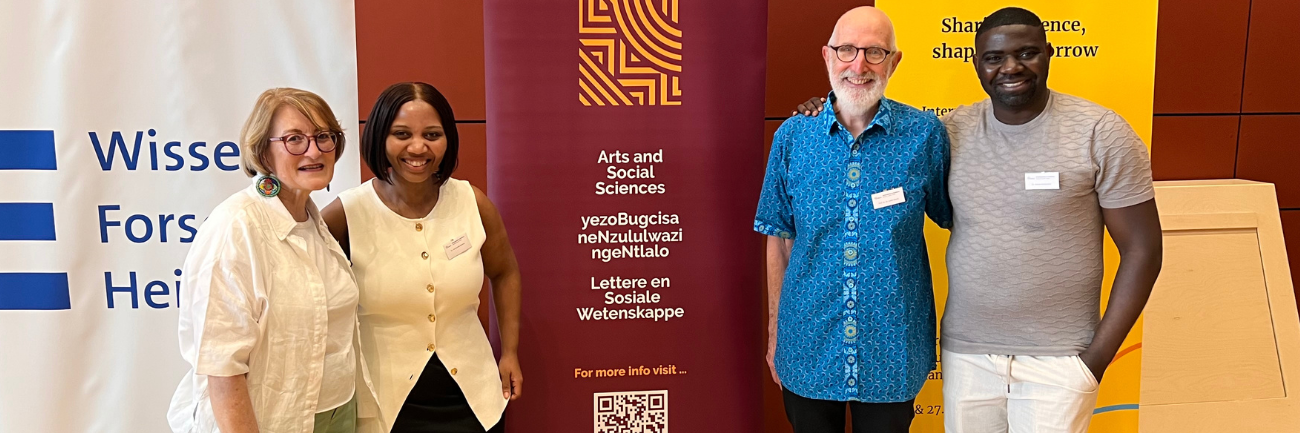 Prof Christine Anthonissen, Dr Asithandile Nozewu, Prof Leslie Swartz and Dr Rowan Madzamba of Stellenbosch University’s Department of Psychology at the language conference in Hamburg.
