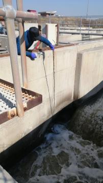 Sampling at a Wastewater Treatment Plant
