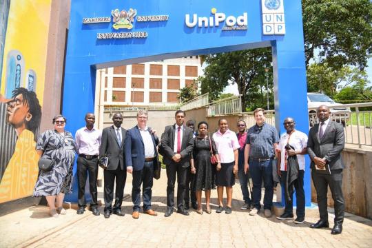 SU Rector with the SU Delegation at Makerere University