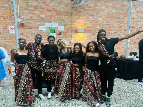 Kondwani Ngulube, an international student from Zambia representing his country at the International Food Evening alongside fellow Zambian students