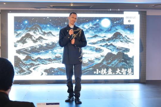 Secondary School learner, Jordyn Titus, performing at the Chinese Bridge Competition finals