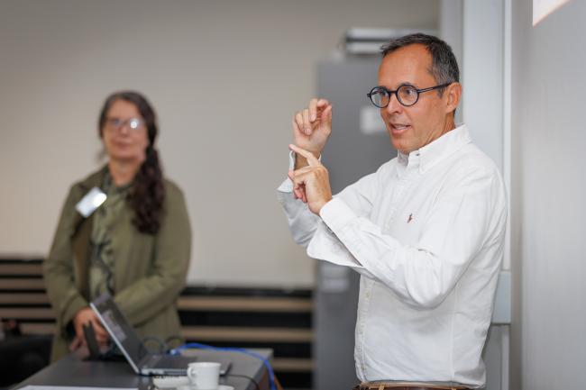 Prof Joao Cabral from Imperial College London speaking at a workshop &amp;quot;Nanosolutions for antimicrobial surfaces&amp;quot;