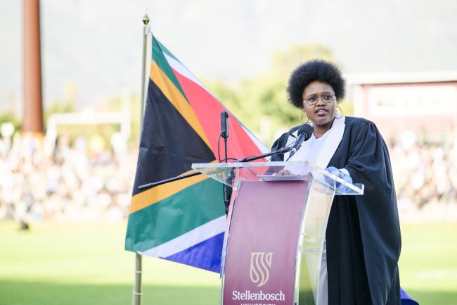 Newcomers were officially welcomed to Stellenbosch University at a vibrant ceremony at the Danie Craven Stadium on 28 January 2025