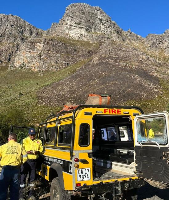 Photo of volunteer firefighting.