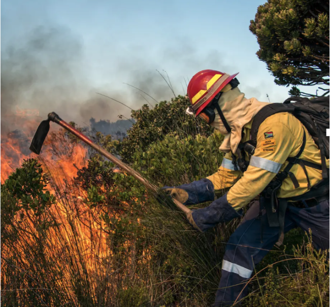 A photo of a group of dedicated volunteer firefighters at SU.