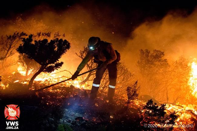 A photo of a group of dedicated volunteer firefighters at SU.