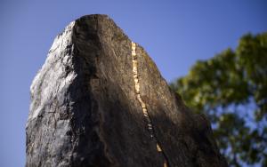 The Rock at the Tygerberg Campus, reimagined in 2022 by artist Jenna Burchell with a gold inlay symbolising transformation