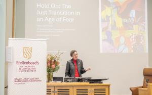 Prof Tracy-Lynn Field delivering ULSG pubic lecture