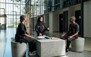 Students sitting 