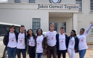Postgraduate students in the Department of Physics on their annual road trip to nearby schools