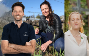 Jason Samuels (GreenX), Mike-Alec Kearney (CubeSpace), Tara Southey (Terraclim), Wessel Myburgh and Dominique Roche (Urobo Biotech)