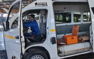 SU & partners retrofit first minibus taxi in SA to run on electricity