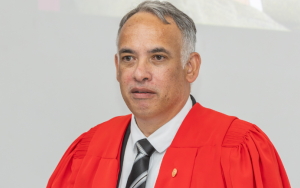 Prof Regan Solomons from the Department of Paediatrics and Child Health photographed delivering his inaugural lecture