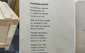 Ingrid Jonker collection - documents and crate