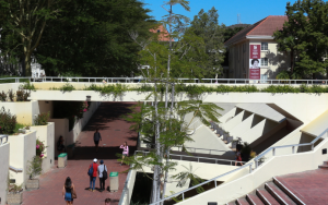 A view of the library on the Stellenbosch campus.