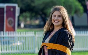 Annie de Villiers at graduation