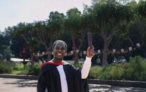 Blessed Muyanga at graduation