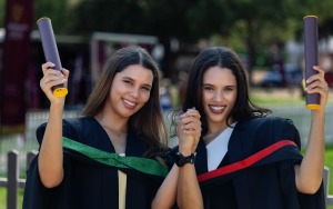 Clio and KD Sass on their graduation day.