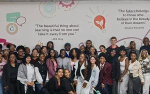 Students attending a social impact workshop 