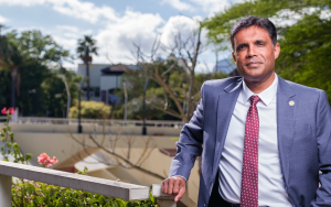 Prof Deresh Ramjugernath photographed on the Red Square
