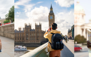 A photo of students in London exploring the city