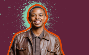 A graphic of Lwandisile Mhlanga