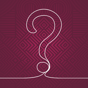 Line drawing of a question mark