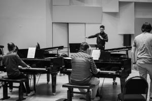 conducting class with pianists
