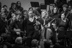 student with international guest artist