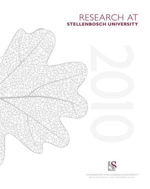 cover of research at stellenbosch