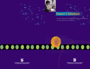 cover of research at stellenbosch