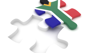 puzzle piece with south african flag