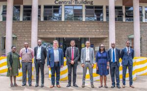 Photo of a delegation at the university of Strathmore 