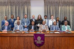 Group photo of a delegation from Lesotho signing an MOU with Ecol 