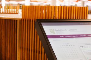 library computer screen
