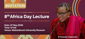 Invitation to the 8th annual Africa Day Lecture, taking place on 27 May 2026