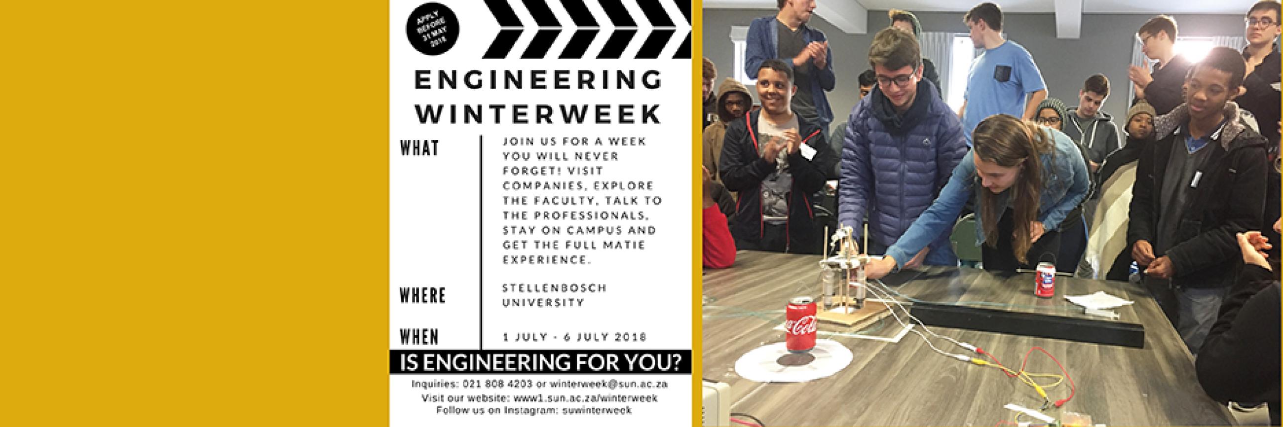 Engineering University Engineering Winter Week | Stellenbosch University