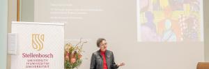 Prof Tracy-Lynn Field delivering ULSG pubic lecture