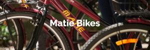 Maroon bicycles 