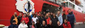 Aardwetenskap-studente op wintervaart met die SA Agulhas II